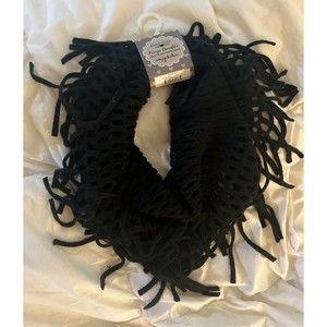 COPY - Britt's Knits Fringe Benefits Open Weave Infinity Scarf